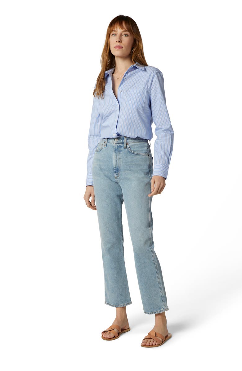 Equipment Brett Stripe Long Sleeve Cotton Blouse, Alternate, color, 