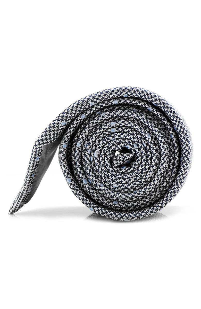 Cufflinks, Inc. Houndstooth Dot Silk Tie, Alternate, color, Gray