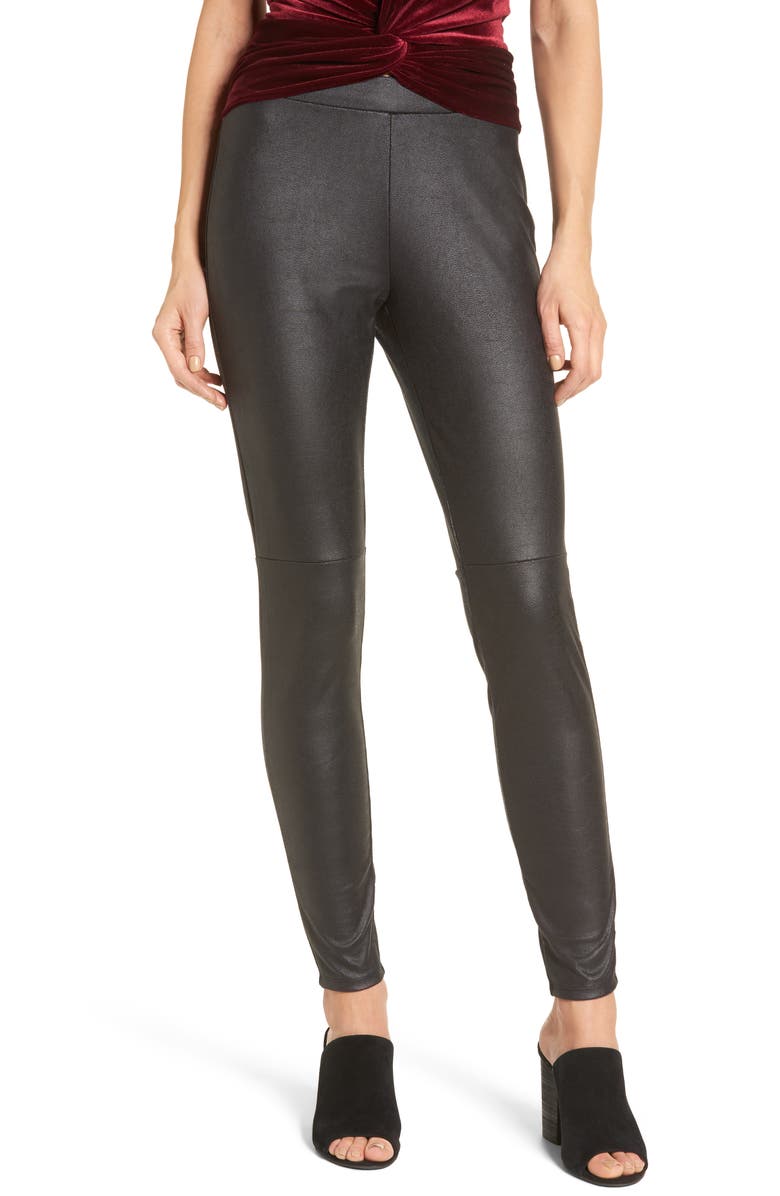 Trouvé Faux Leather Leggings, Main, color,