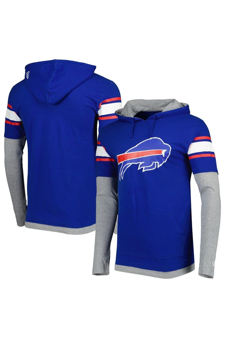 Men's New Era Royal Buffalo Bills Long Sleeve Hoodie T-Shirt, Main, color, Royal
