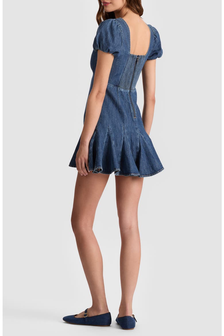 Fara Puff Sleeve Denim Minidress, Alternate, color, CAMBRIA VINTAGE