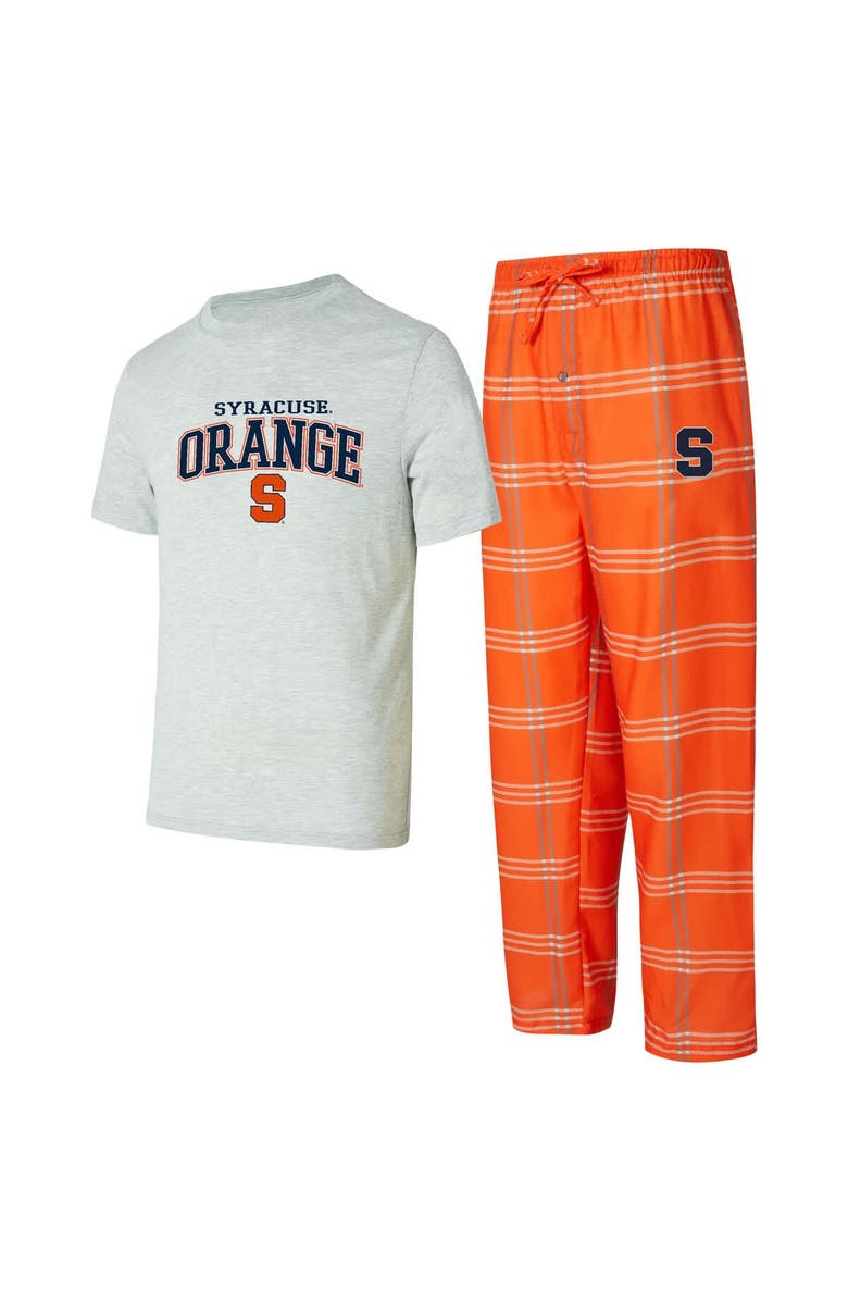 CONCEPTS SPORT Men's Concepts Sport Orange/Gray Syracuse Orange T-Shirt & Pants Sleep Set, Main, color, Orange