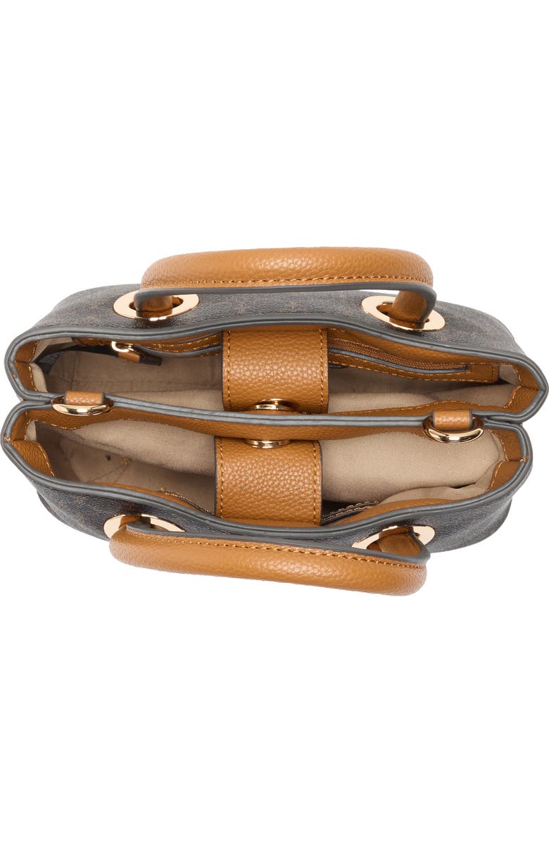 Nanette Lepore Mini Satchel Bag, Alternate, color, Chocolate Logo-Vachetta