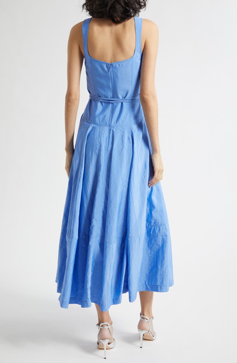 Cinq à Sept Joisian Flower Appliqué Midi Dress, Alternate, color, Ultramarine