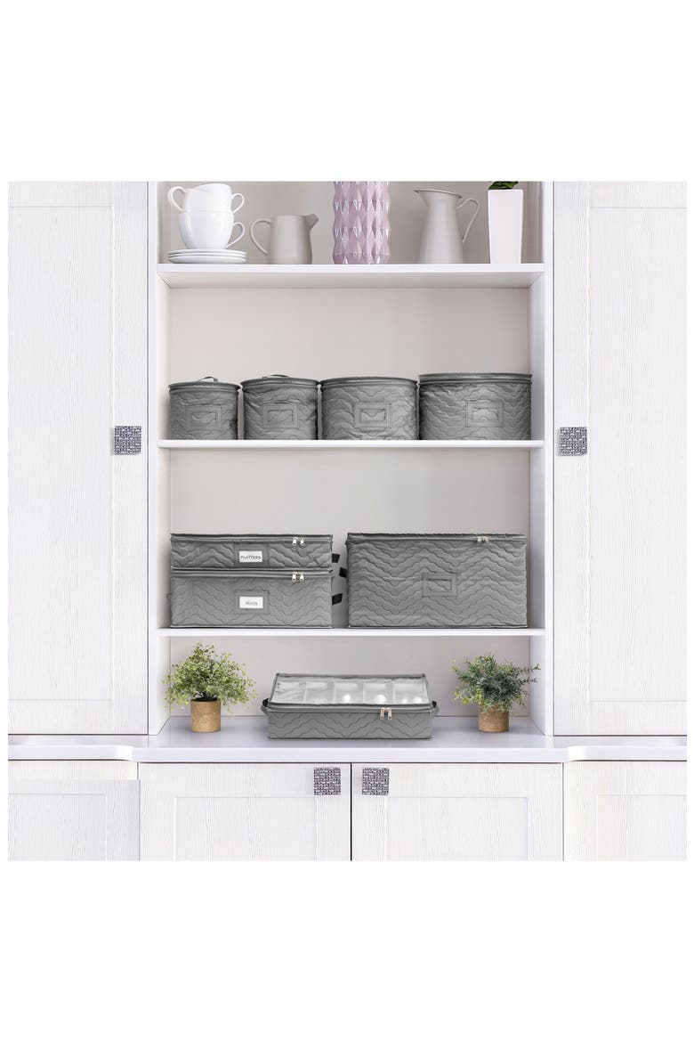 Fabric Flatware Storage Chest, Alternate, color, GRAY