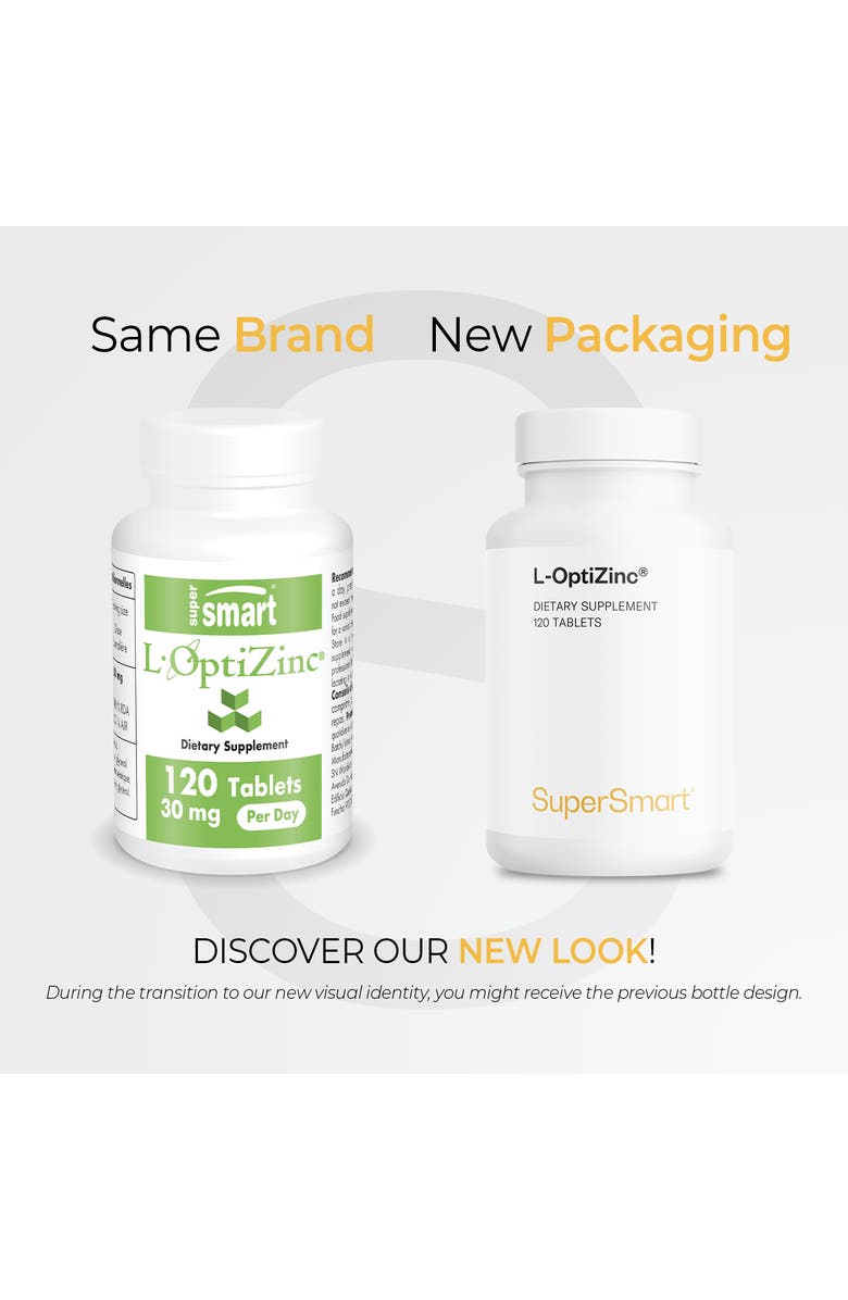 SuperSmart L-OptiZinc 30mg per Day, Alternate, color, NO COLOR