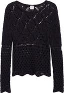 Eleventy Open Double Stitch Linen & Silk Sweater