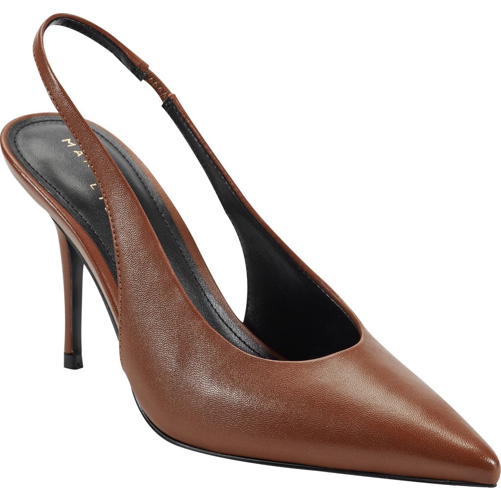 Marc Fisher Ltd Leynne Slingback Pointed Toe Pump In Brown