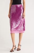 ASTR the Label Sequin Midi Skirt