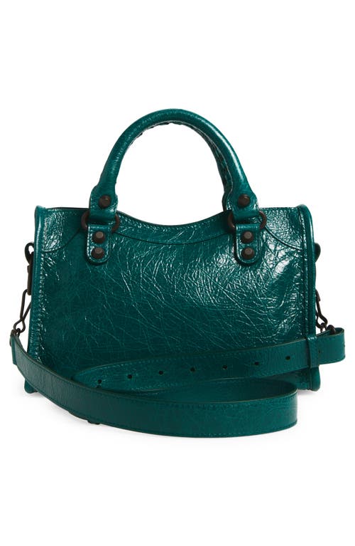 Balenciaga Mini Le City Crinkle Leather Top Handle Bag