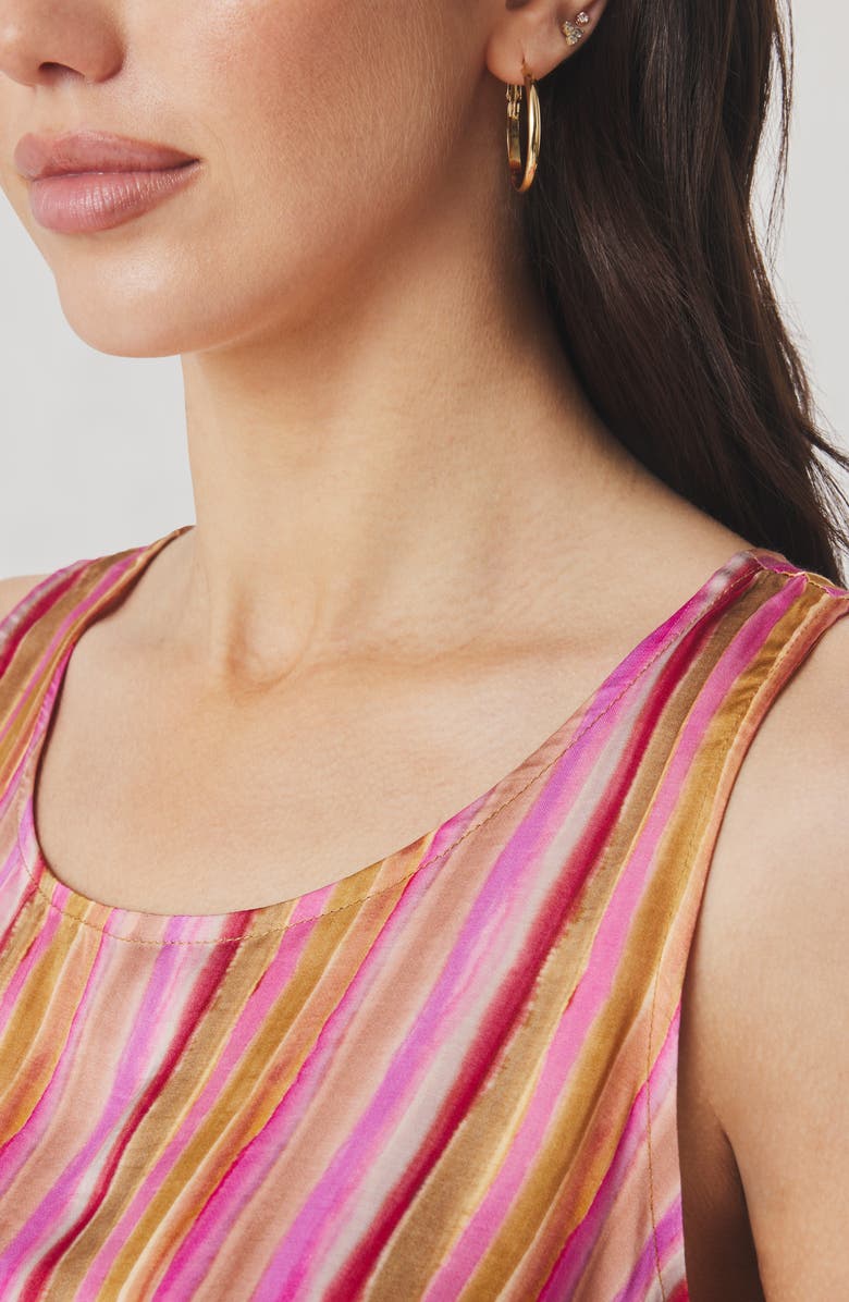 Splendid Maven Stripe Crop Tank, Alternate, color, Fuchsia Pink/ Multi