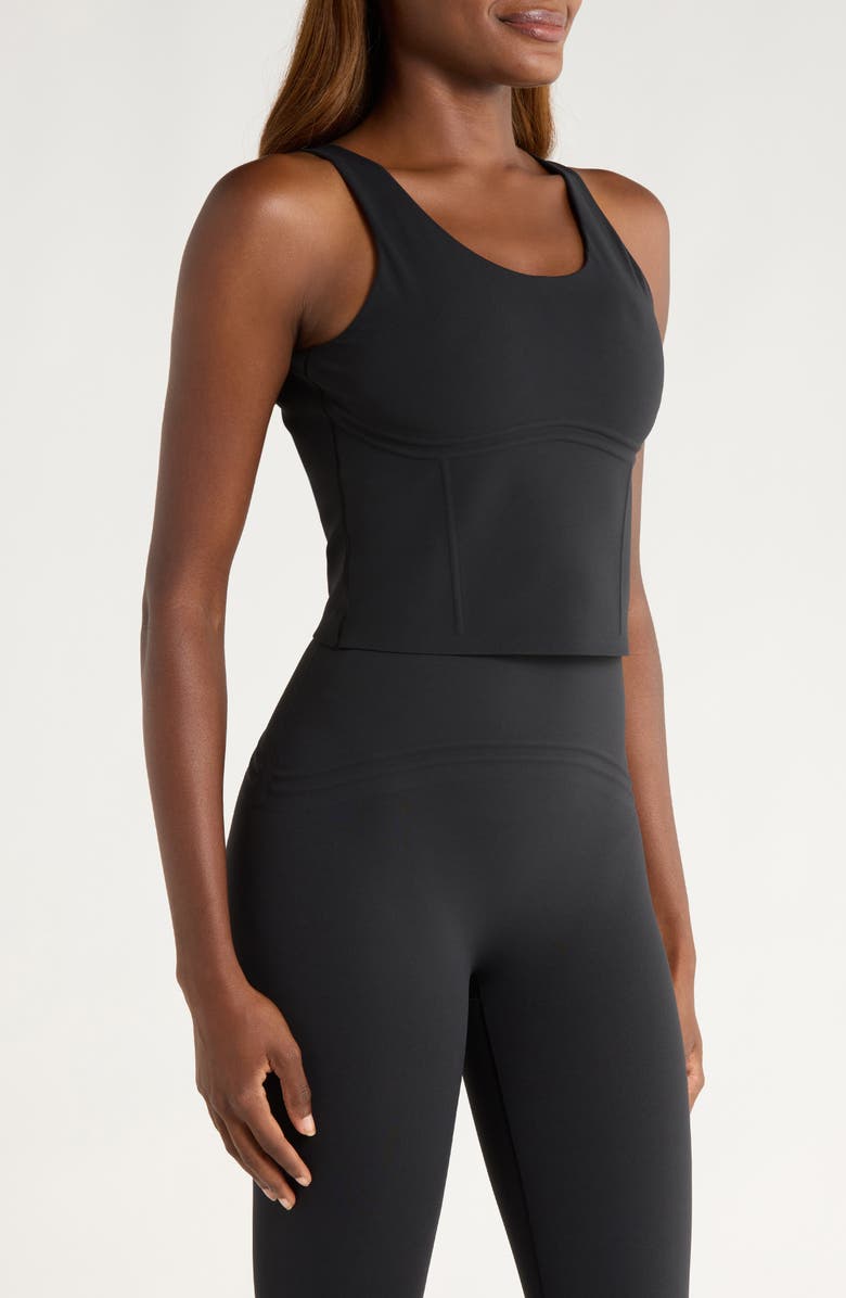 SPANX<sup>®</sup> Contour Crop Tank Top, Alternate, color, Very Black
