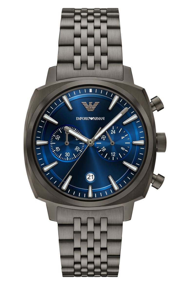 Chronograph Bracelet Watch, 40mm, Main, color, GUNMETAL