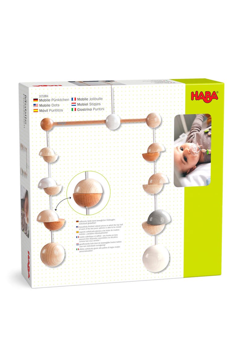 Wooden Mobile Dots, Alternate, color, Multi