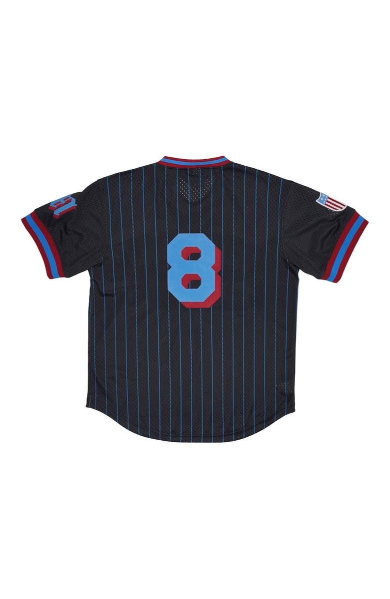 RINGS & CRWNS Men's Rings & Crwns #8 Black Miami Giants Mesh Replica V-Neck Jersey, Alternate, color, Black