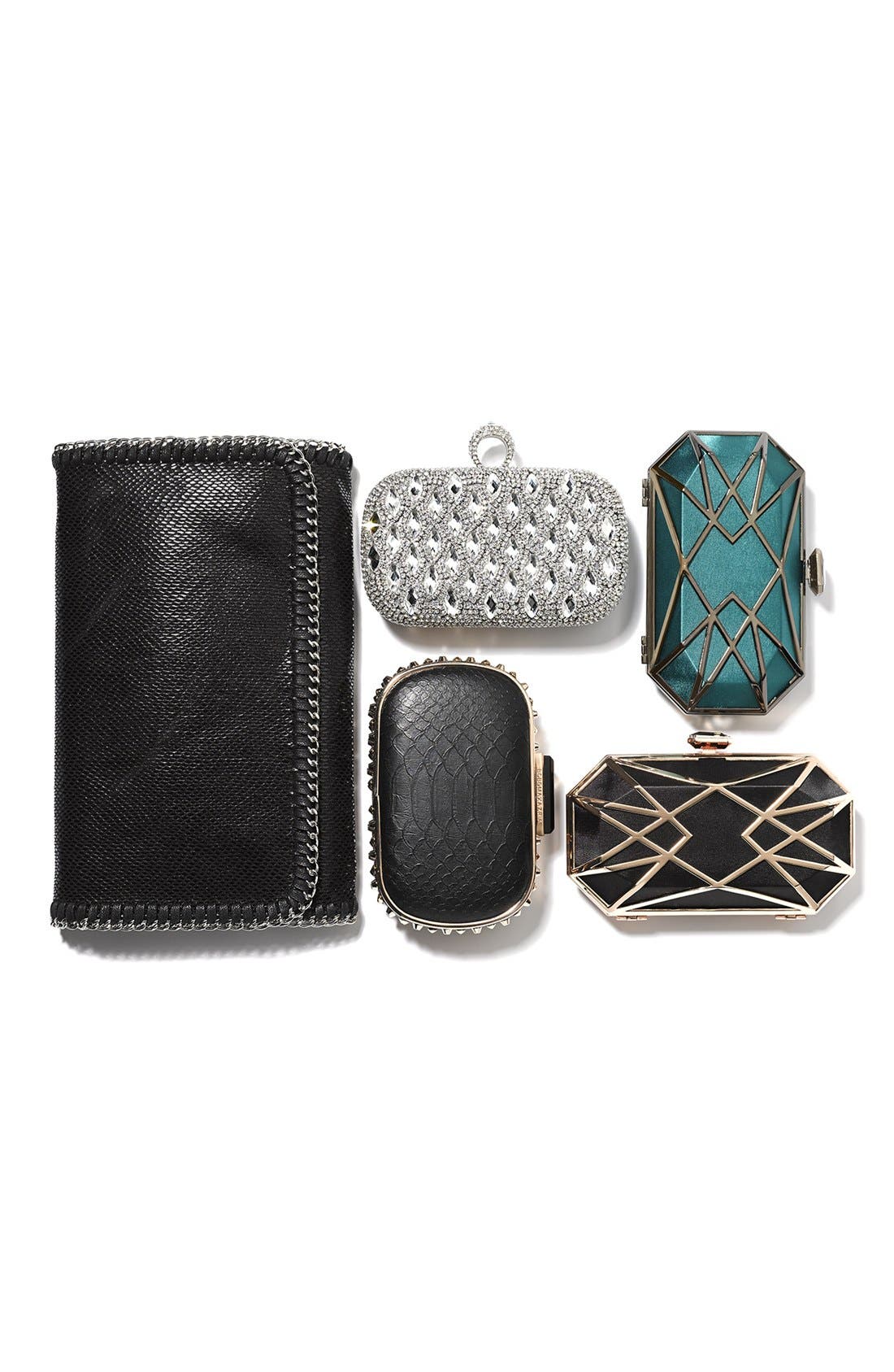 Metal Clutch, Alternate, color, EMERALD/ GUNMETAL