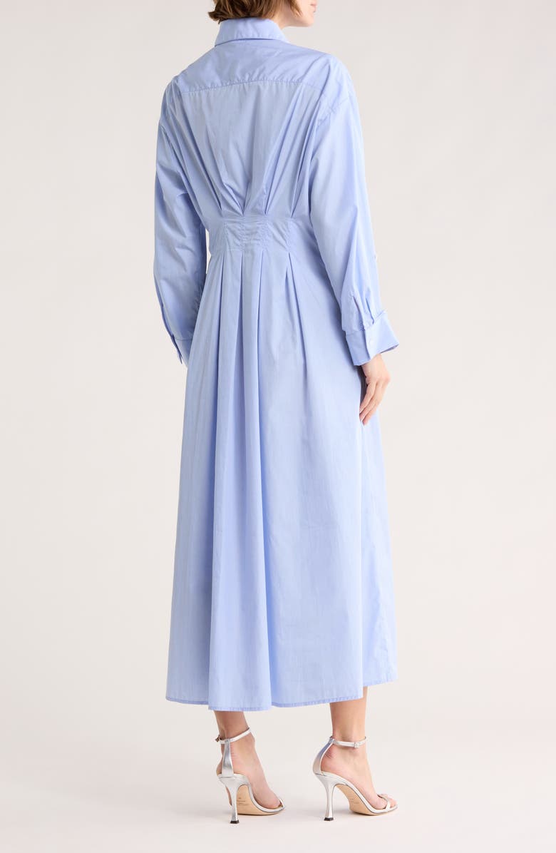 TWP Long Sleeve Cotton Shirtdress, Alternate, color, Oxford Blue