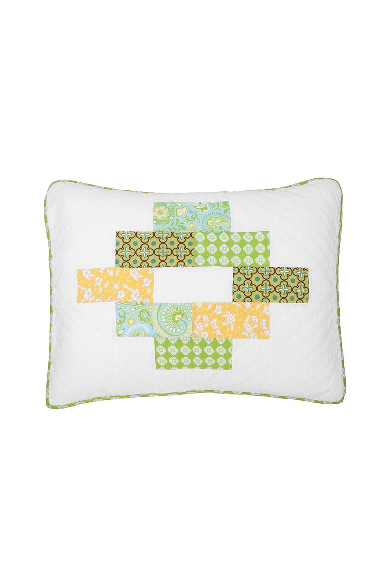 Gracie Cotton Standard Pillow Sham, Main, color, White
