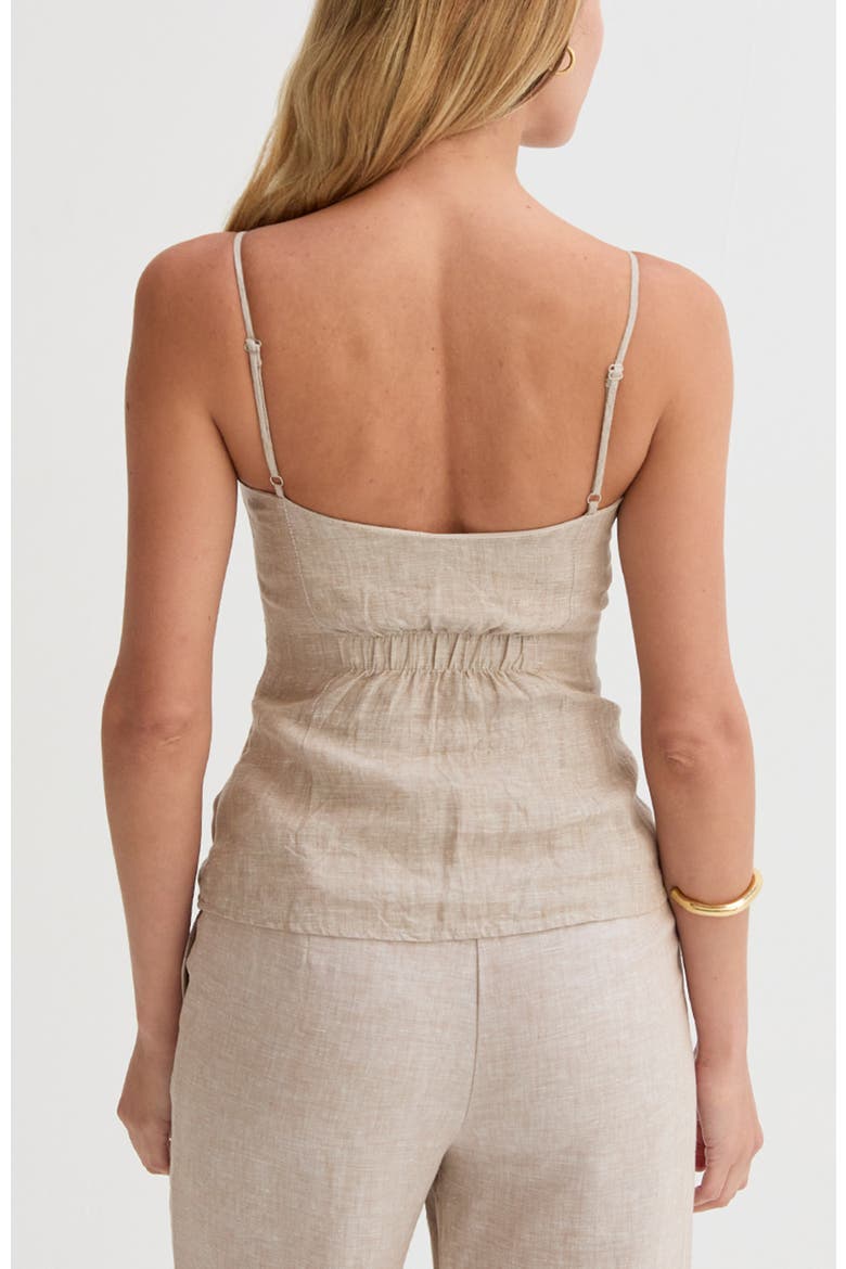 Sleeveless Linen Top, Alternate, color, Oatmeal
