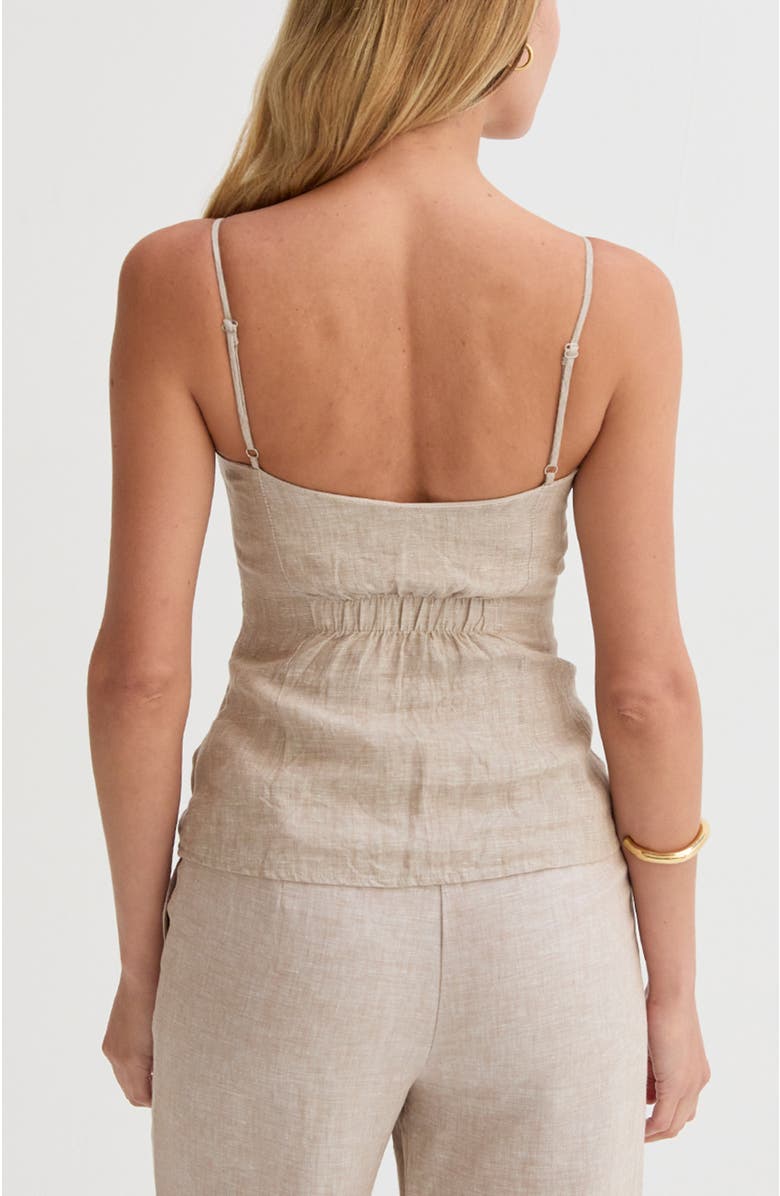 CRESCENT Sleeveless Linen Top, Alternate, color, Oatmeal
