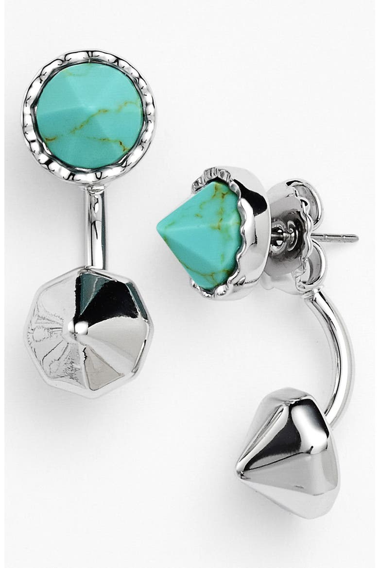 'Tulum' Drop Earrings, Main, color, TURQUOISE/ SILVER