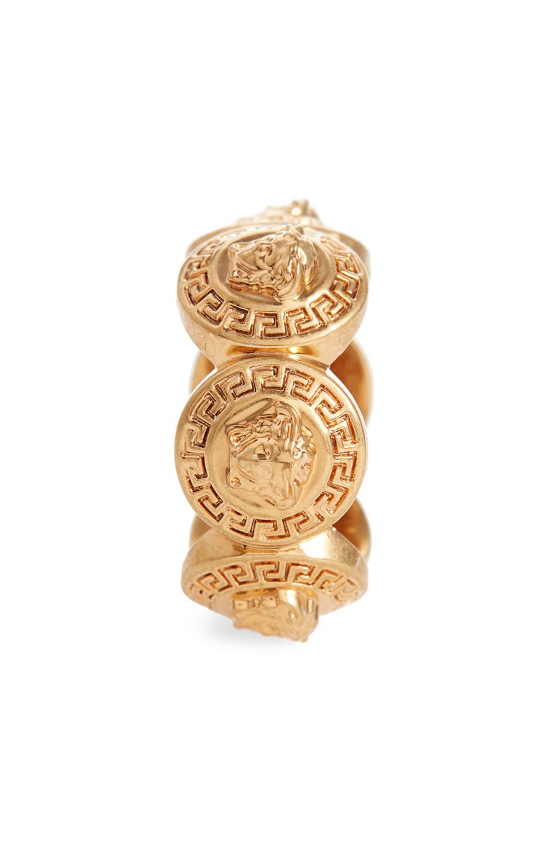 Versace Medusa Tribute Ring, Alternate, color, 