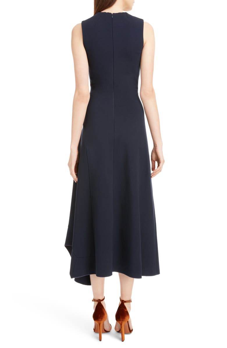 Victoria Beckham Asymmetrical Ruffle Detail Dress, Alternate, color, 