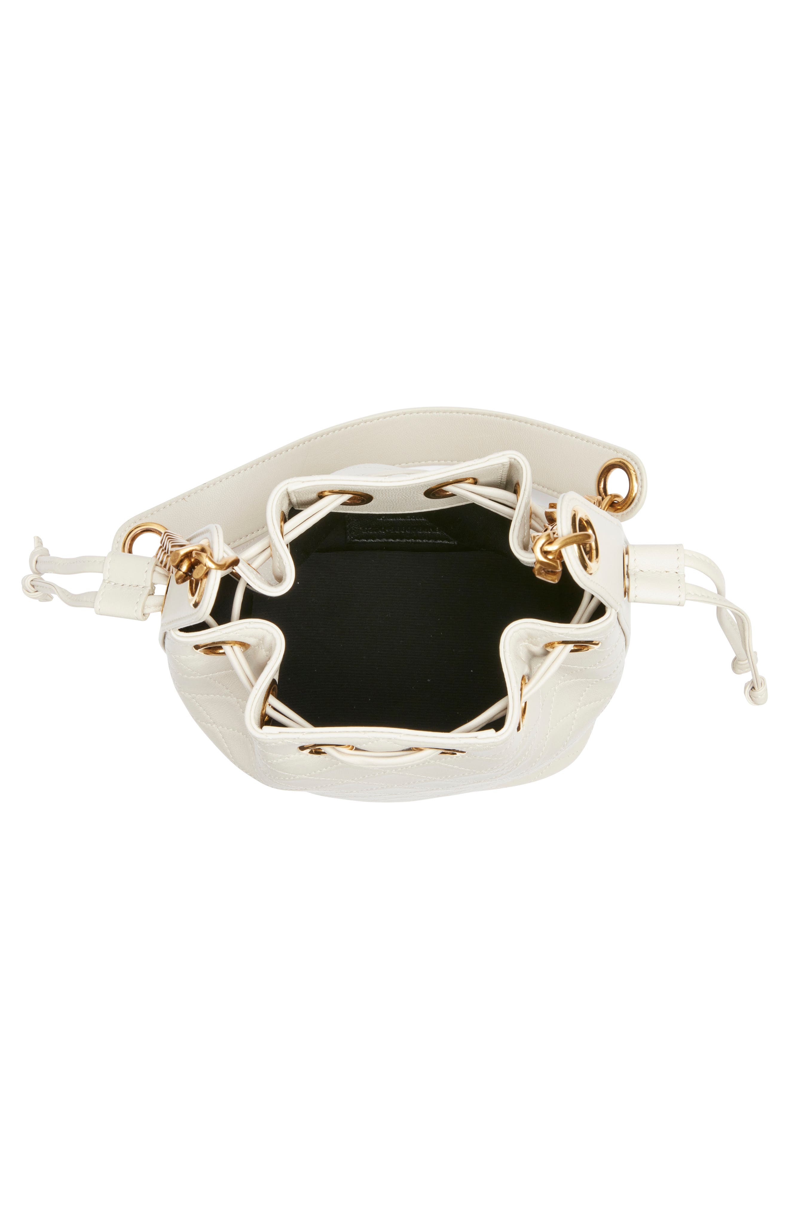 Cassandre Quilted Leather Bucket Bag, Alternate, color, BLANC VINTAGE