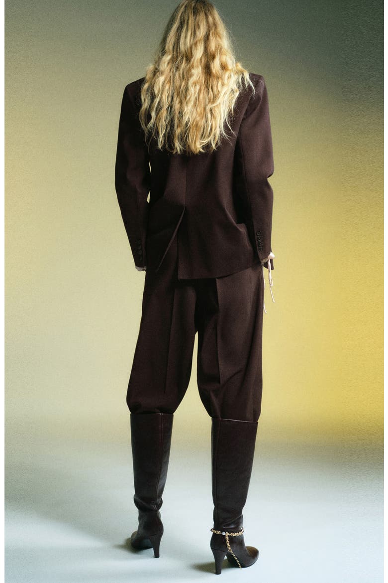 Straight Fit One-Button Suit Blazer, Alternate, color, CHOCOLATE