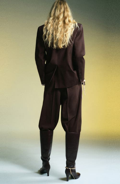 Mango Straight Fit One-button Suit Blazer In Brown