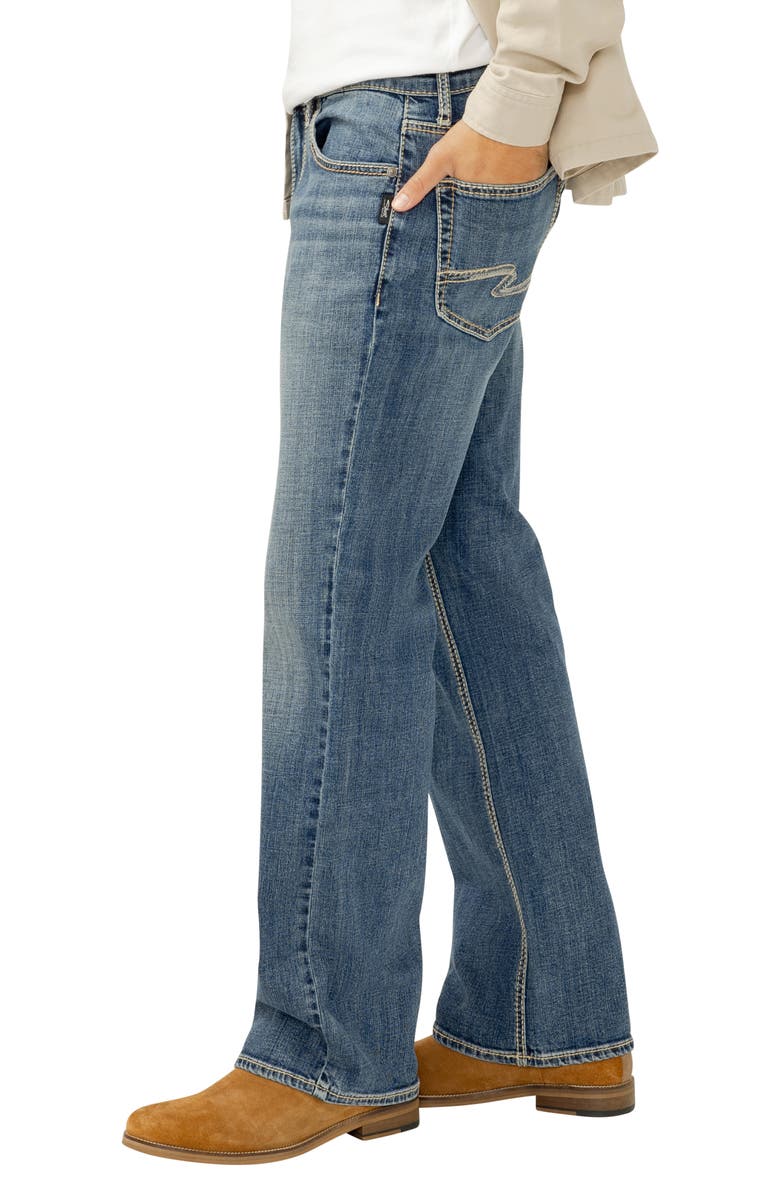 Silver Jeans Co. Zac Relaxed Fit Straight Leg Jeans, Alternate, color,