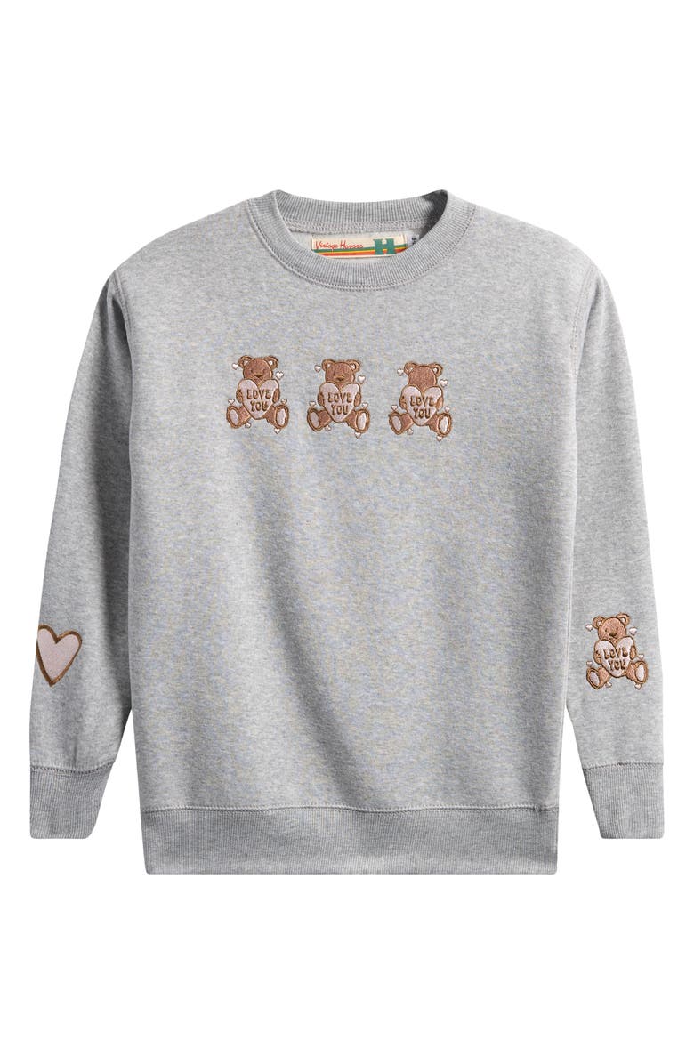 Vintage Havana Kids' Love You Bear Sweatshirt, Main, color, H Grey