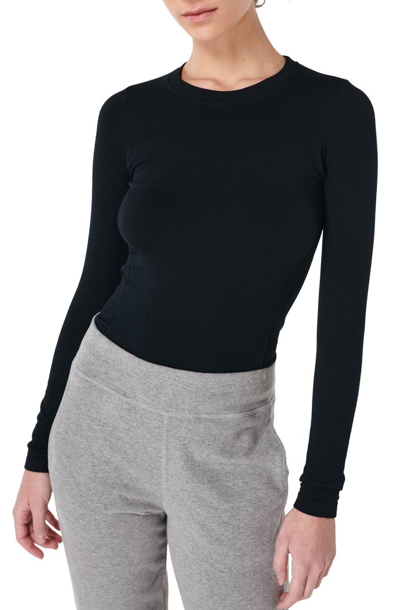 Sweaty Betty Glisten Seamless Long Sleeve Top, Main, color, 