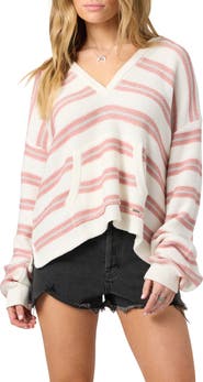 O'Neill Catamaran Stripe Cotton Blend Sweater Hoodie