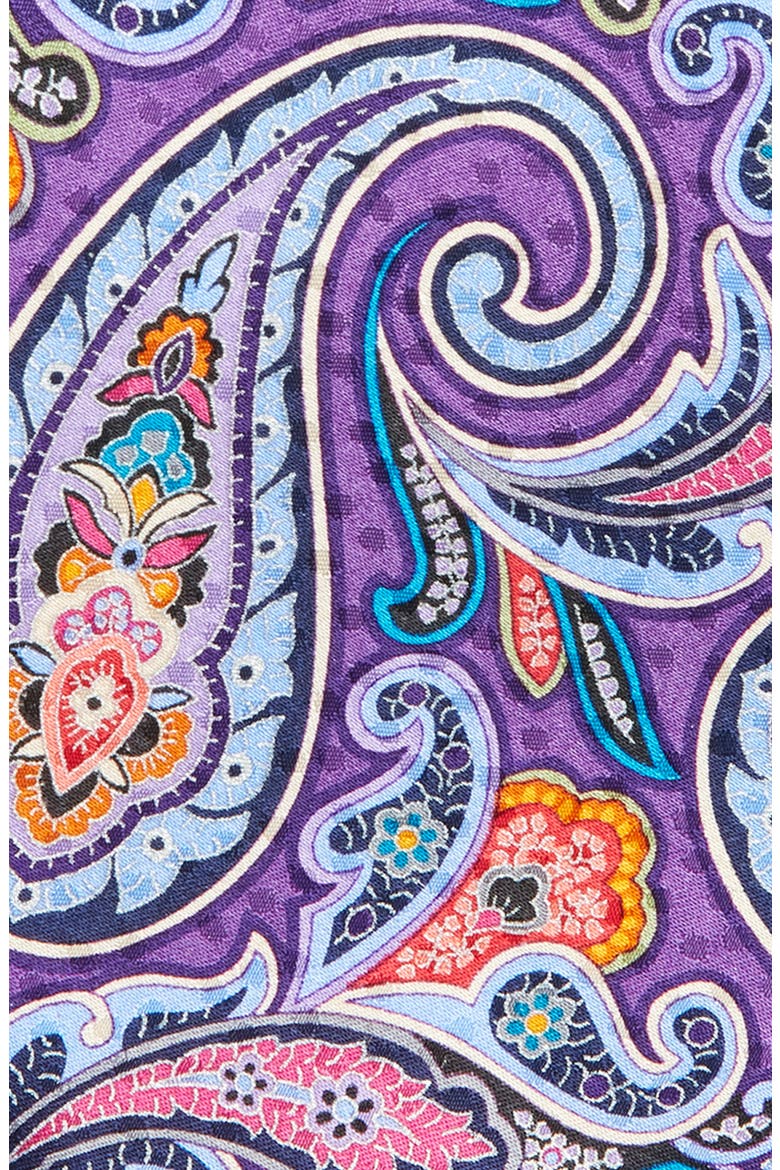 Paisley Silk Tie, Alternate, color, PURPLE