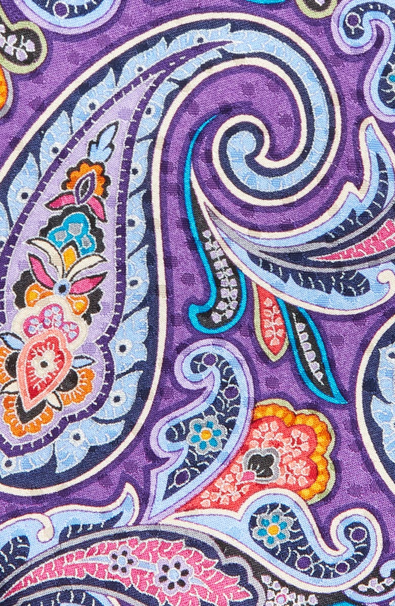 Nordstrom Paisley Silk Tie, Alternate, color, Purple
