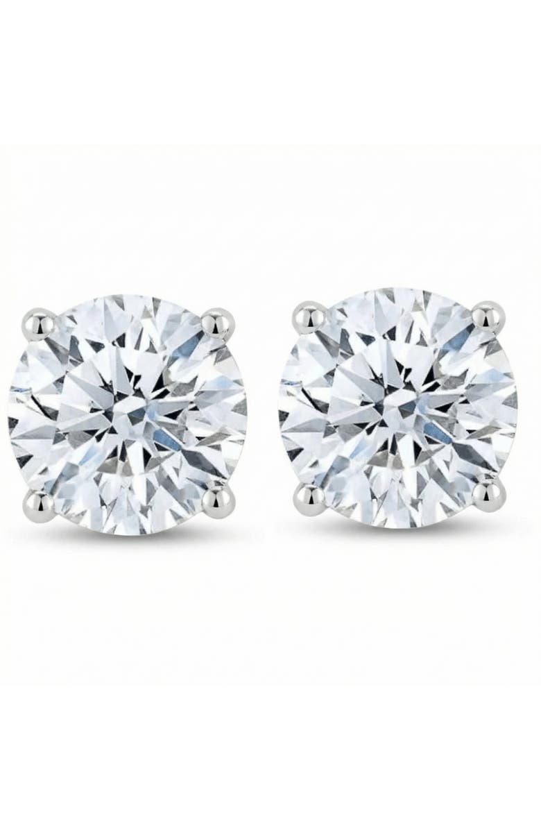 Bliss Diamond Certified 3Ct TW Diamond Studs 14k Gold Screw Backs Lab Grown, Main, color, 14K White Gold