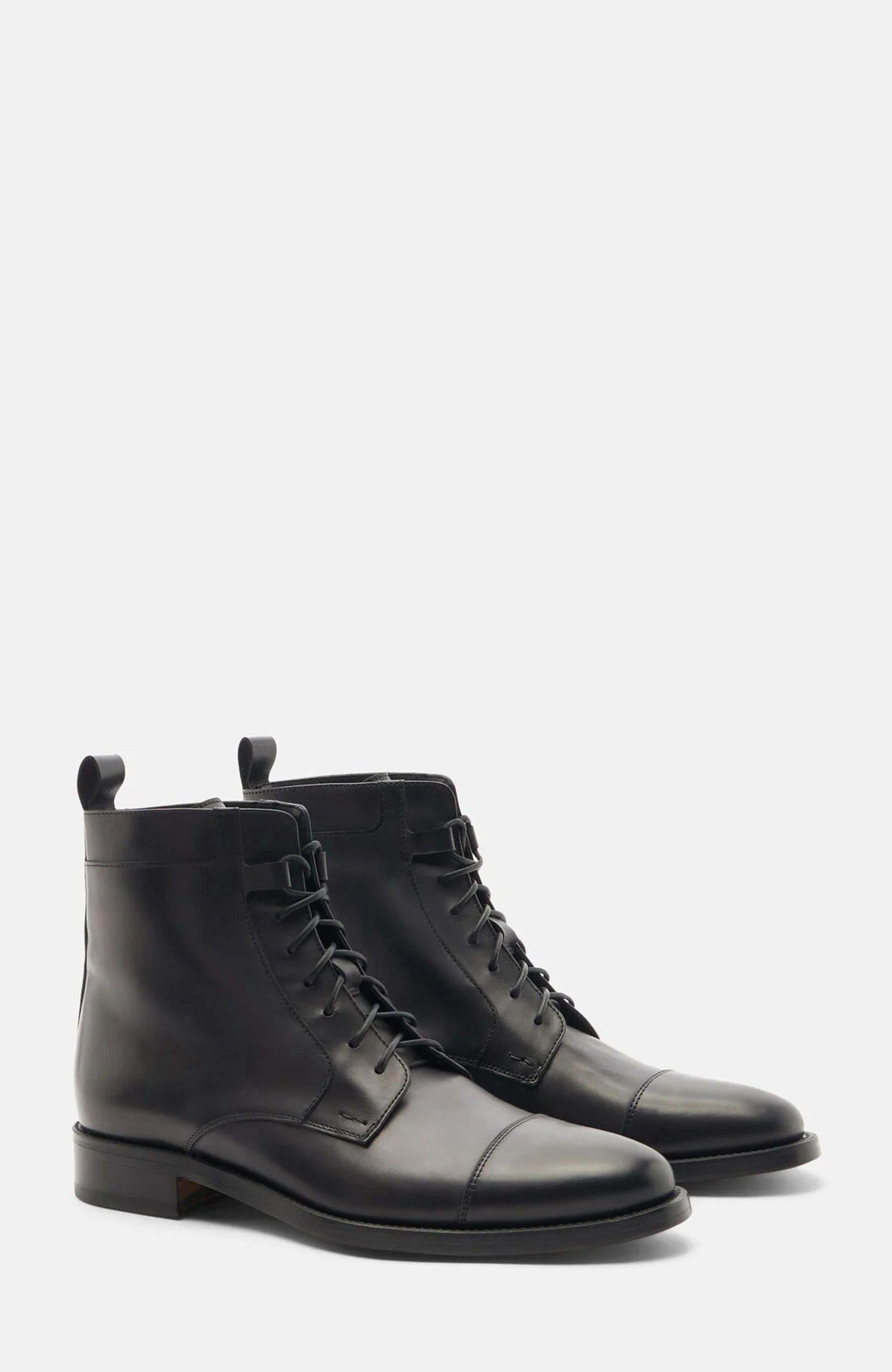 SCAROSSO Toto Boots, Main, color, Black Calf
