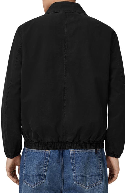 Allsaints Holman Ramskull Cropped Jacket In Black