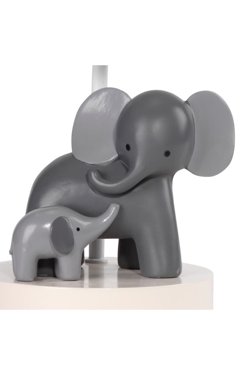Lambs & Ivy Me & Mama Elephant Nursery Lamp with Shade & Bulb, Alternate, color, Gray