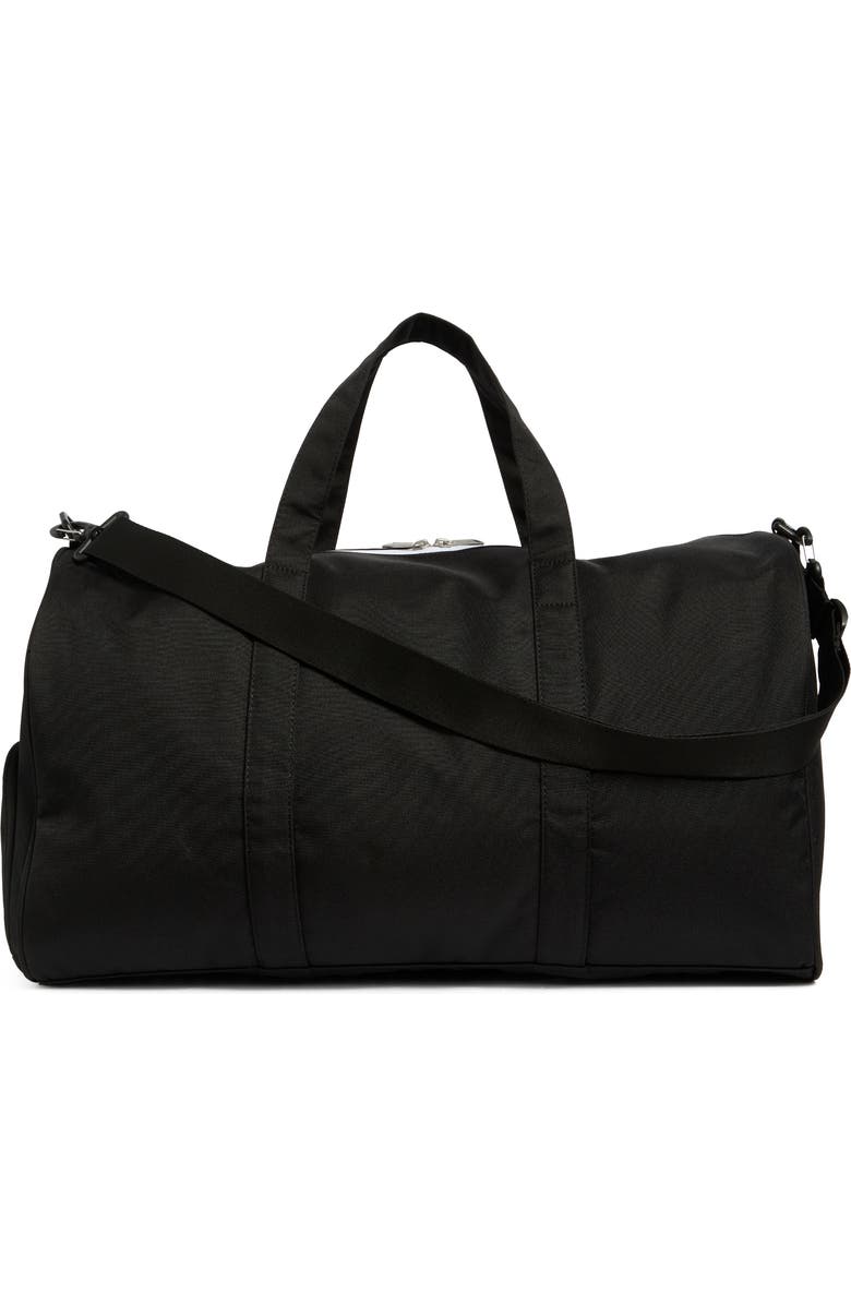 Herschel Supply Co. Novel Recycled Polyester Duffle Bag, Alternate, color, Black