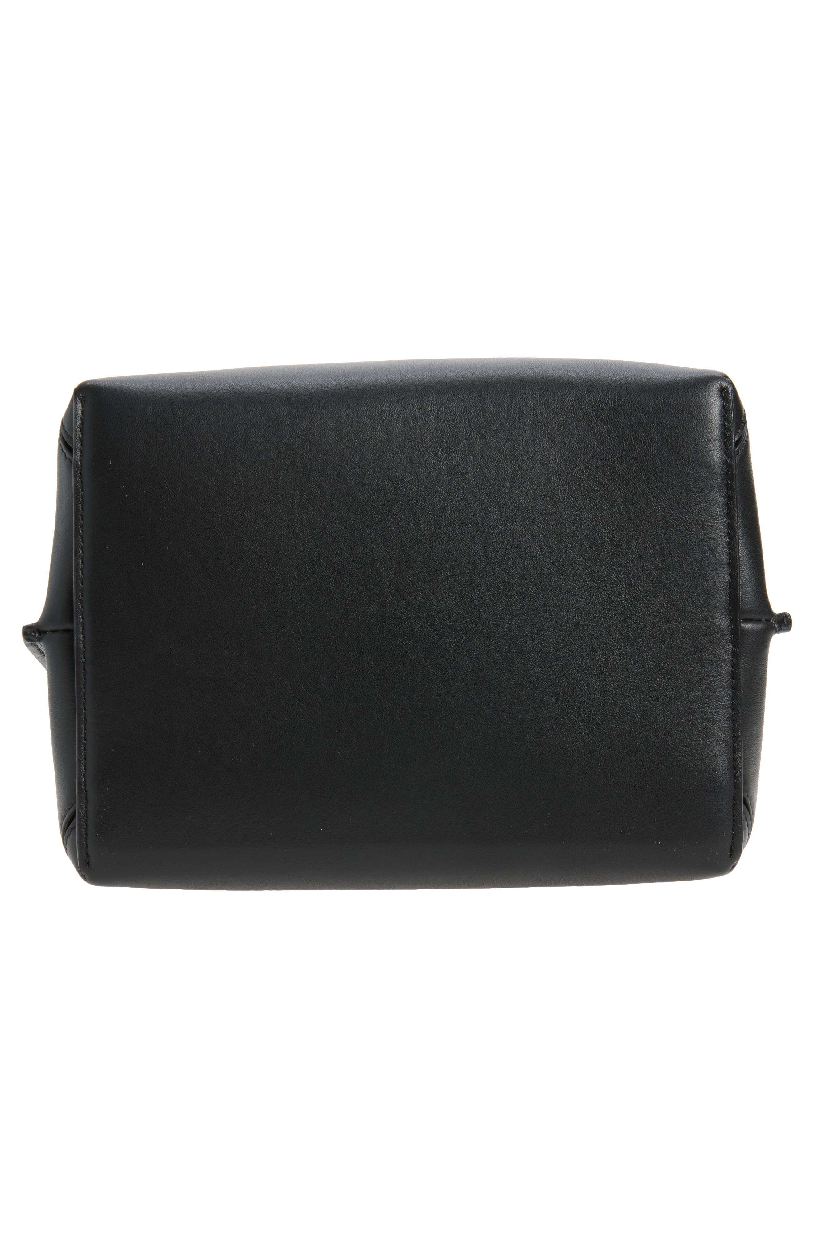 Victoria Leather Bucket Bag, Alternate, color, BLACK