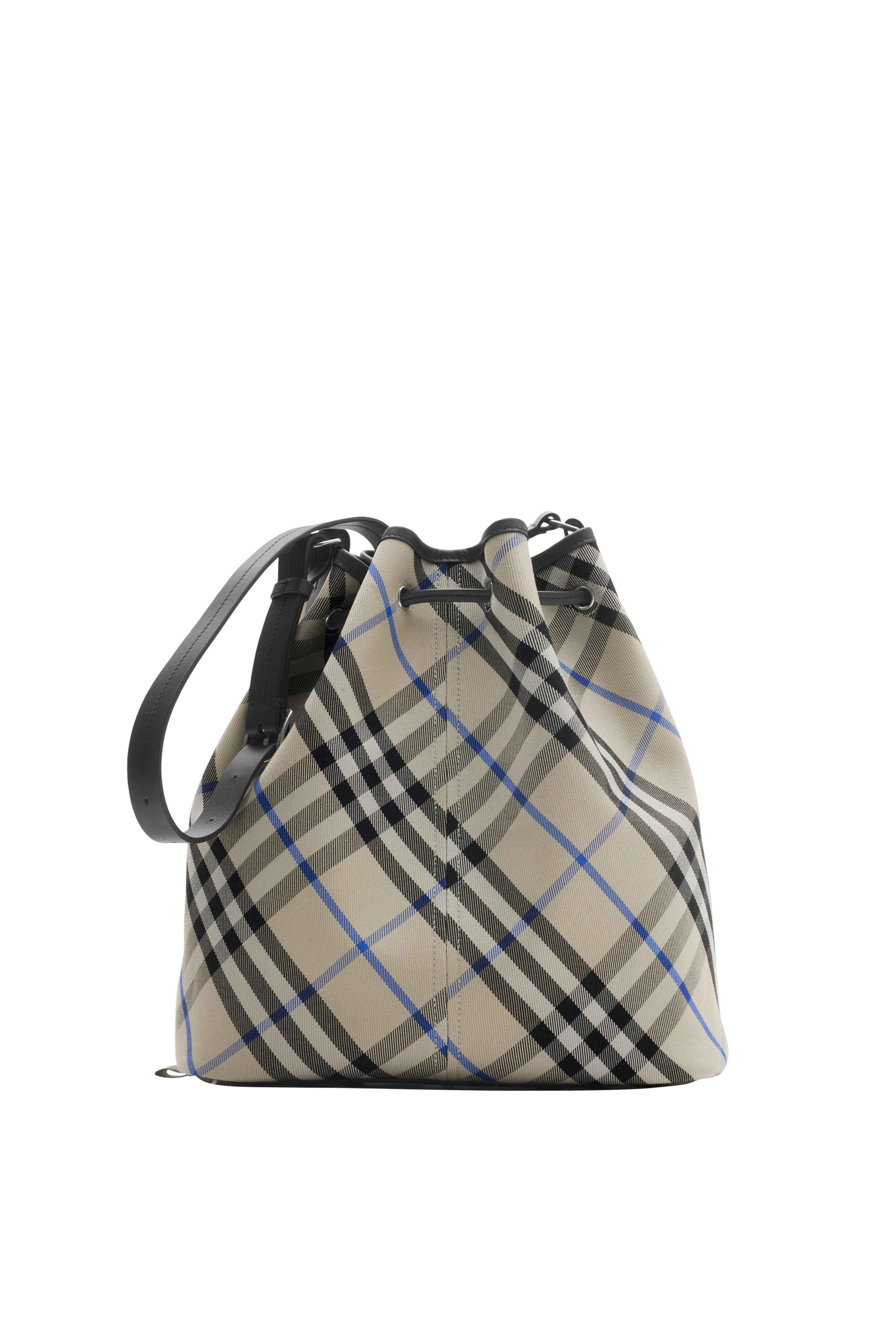 Burberry Medium Check Bucket Bag, Alternate, color, 