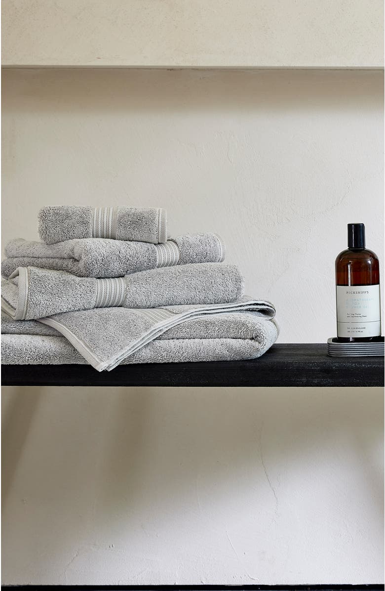 CHRISTY Supreme Hygro Luxury 100% Supima Cotton 4 Piece Bath Sheet Set, Alternate, color, Silver