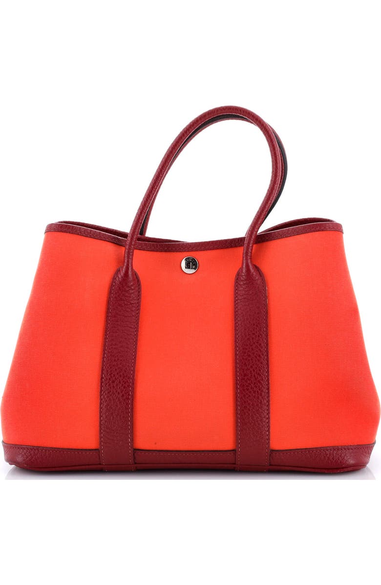 Pre-Owned Hermes Garden Party Tote Toile and Leather 30, Main, color,