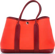 Pre-Owned Hermes Garden Party Tote Toile and Leather 30