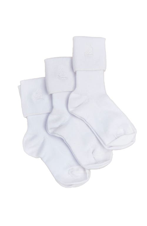 Shop Babycottons Logo Socks Set Of 3 In White
