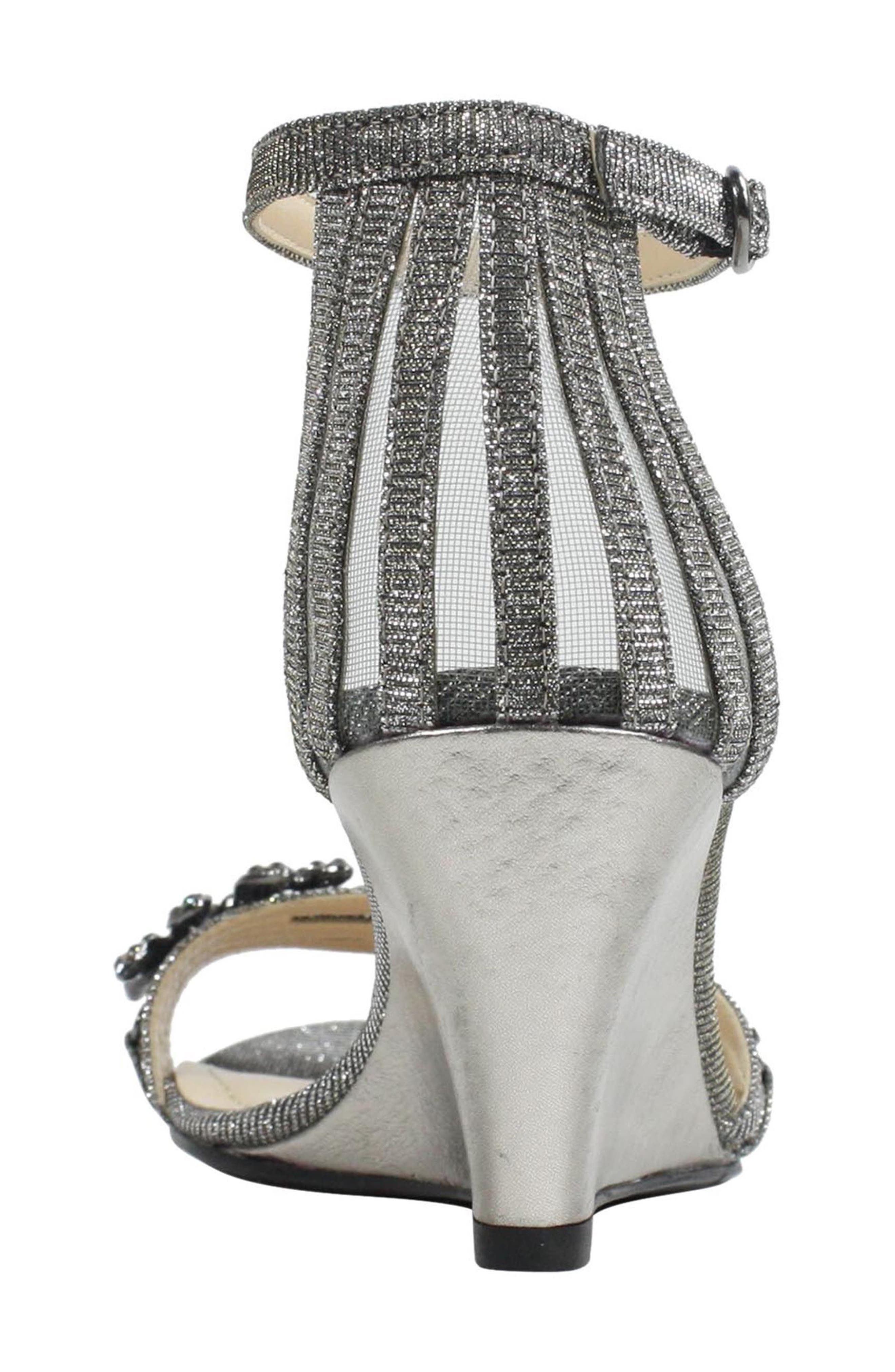 Mariabelle Ankle Strap Sandal, Alternate, color, PEWTER
