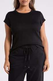 Eileen Fisher Rib Crewneck Organic Cotton T-Shirt
