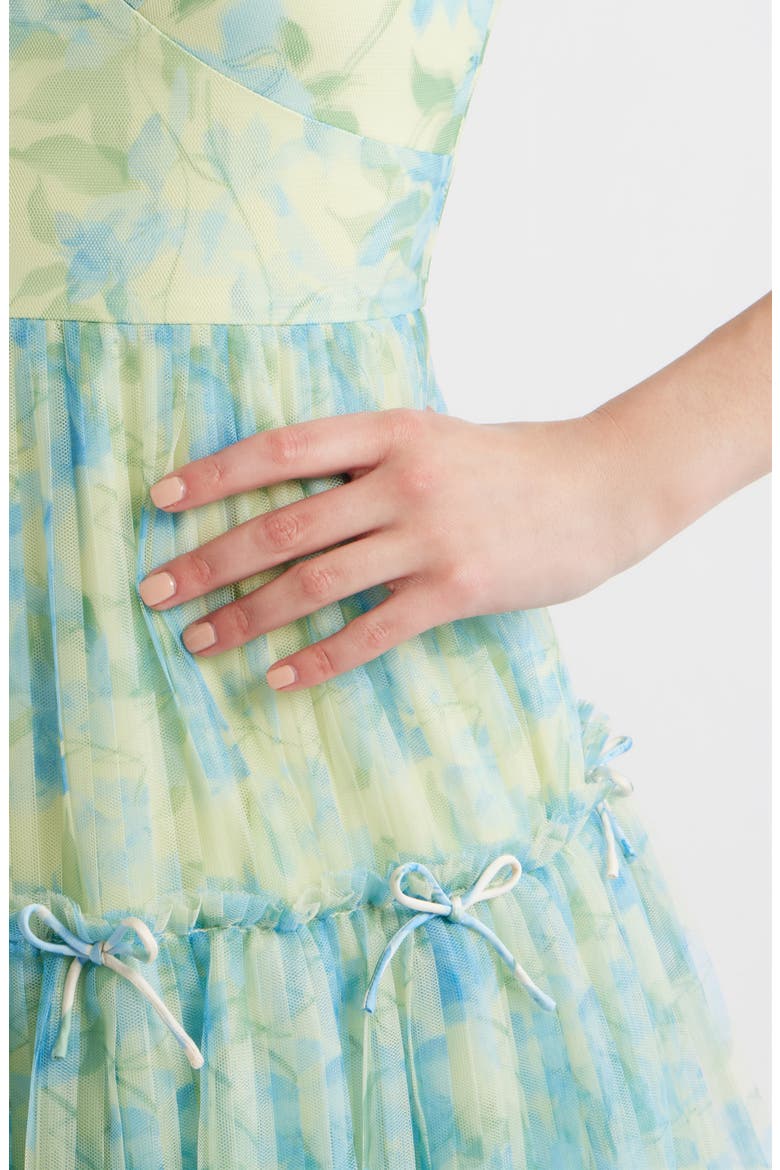 Madi Tiered Bow Gown, Alternate, color, IVORY / SKY WATERCOLOR